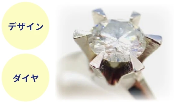 ダイヤモンドのデザインやダイヤ